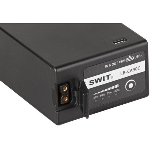 Picture of Swit Electronics SWIT-LB-CA90C 90Wh Canon BP-A Li-Ion Camera Battery with D-Tap Out & USB-C In&#44; Outputs