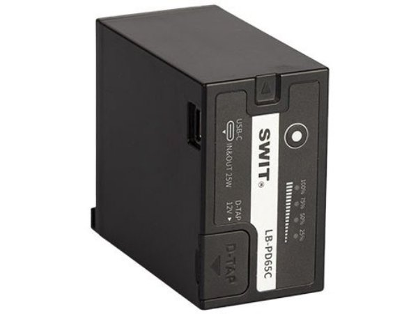 Picture of Swit Electronics SWIT-LB-PD65C 65Wh VBR59 Li-Ion Camera Battery with D-Tap out & USB-C In&#44; Outputs