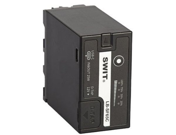 Picture of Swit Electronics SWIT-LB-SF65C 65Wh NP-F Li-Ion Camera Battery with D-Tap out & USB-C In&#44; Outputs