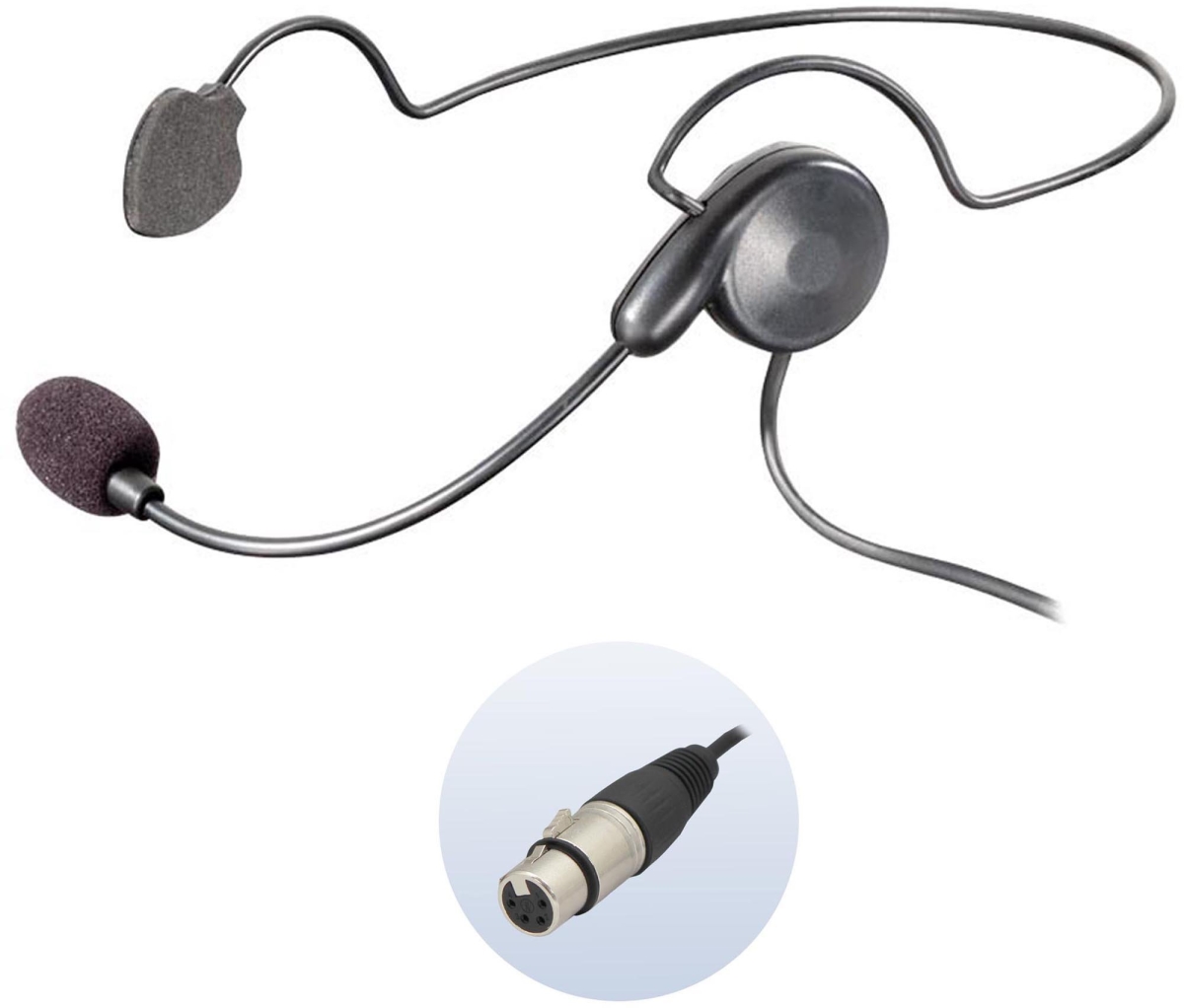 Picture of Eartec EAR-CYB4XLR-F Cyber Lightweight Single-Ear Intercom Headset for Clear-Com RTS & Telex - 4-Pin XLR