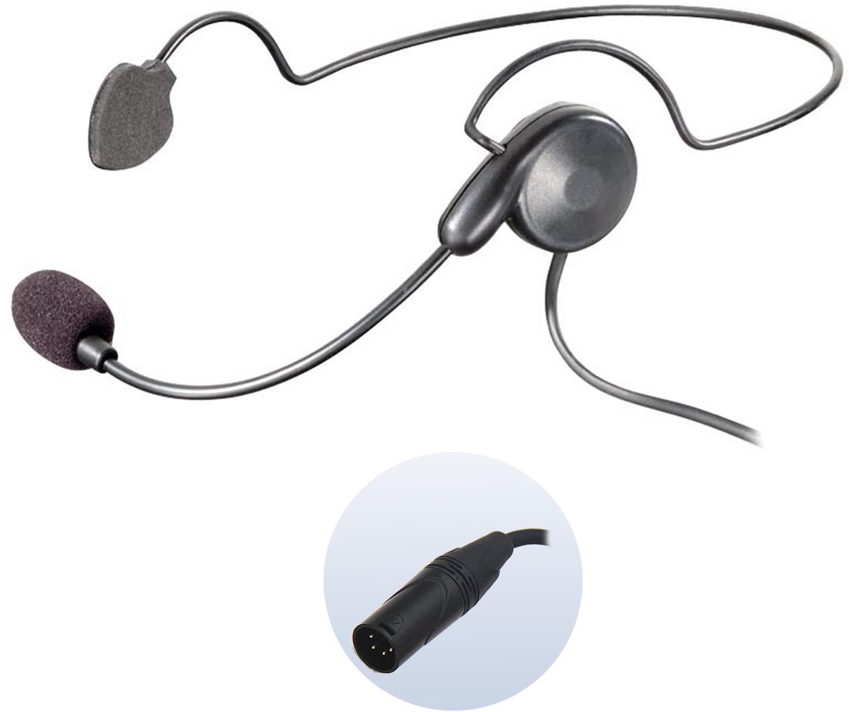 Picture of Eartec EAR-CYB4XLR-M Cyber Lightweight Single-Ear Intercom Headset for Clear-Com RTS & Telex - 4-Pin XLR