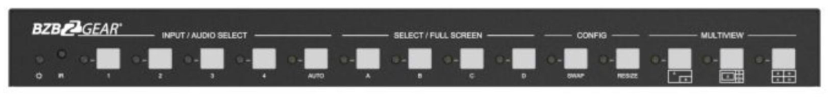 Picture of Bzbgear BG-UMV-HA41 4 in. 4K HDMI Seamless Switcher & Scaler with Audio & Multiview