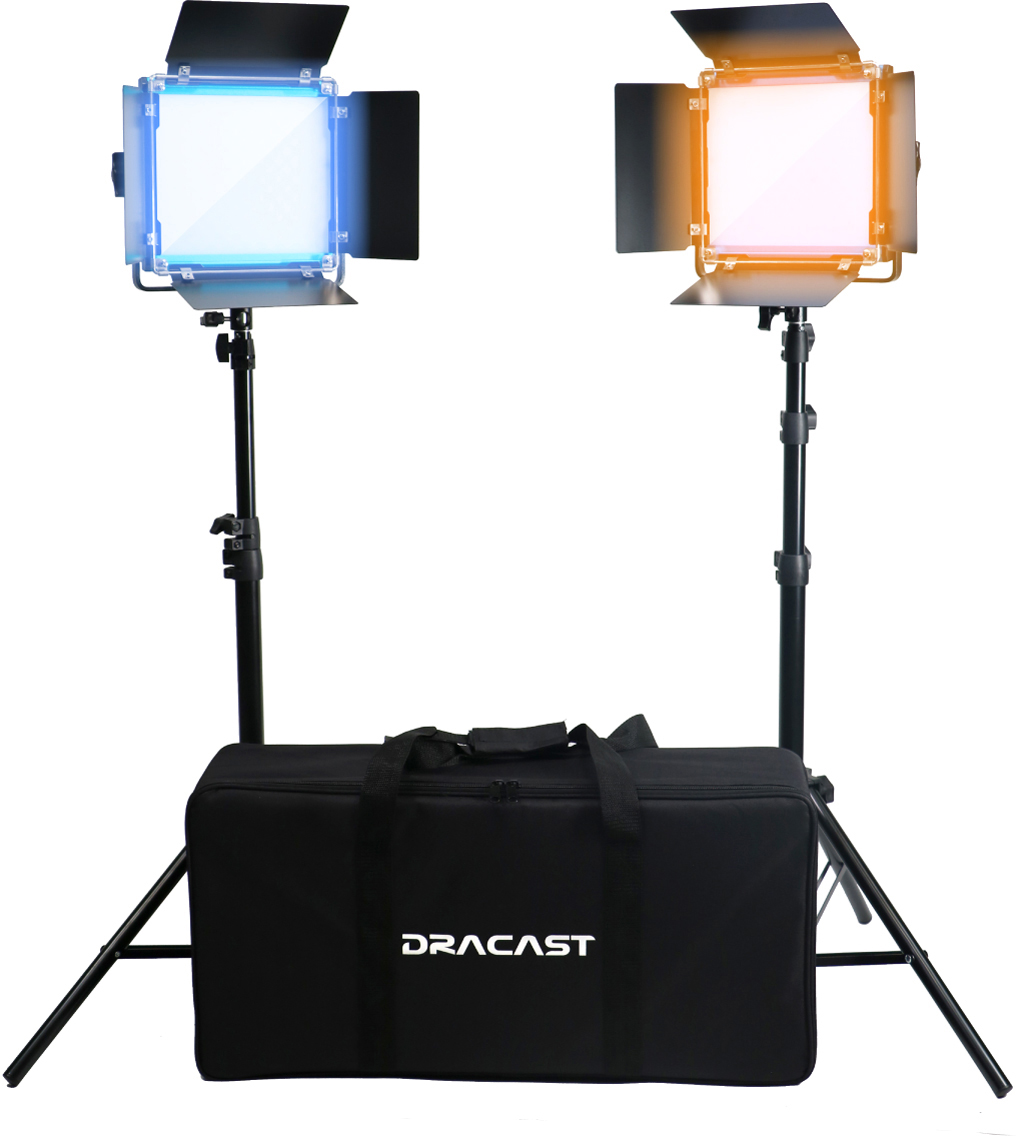 Picture of Dracast DR-DRX2500BNS X-Series Bi-Color LED Light Kit with Nylon Padded Travel Case