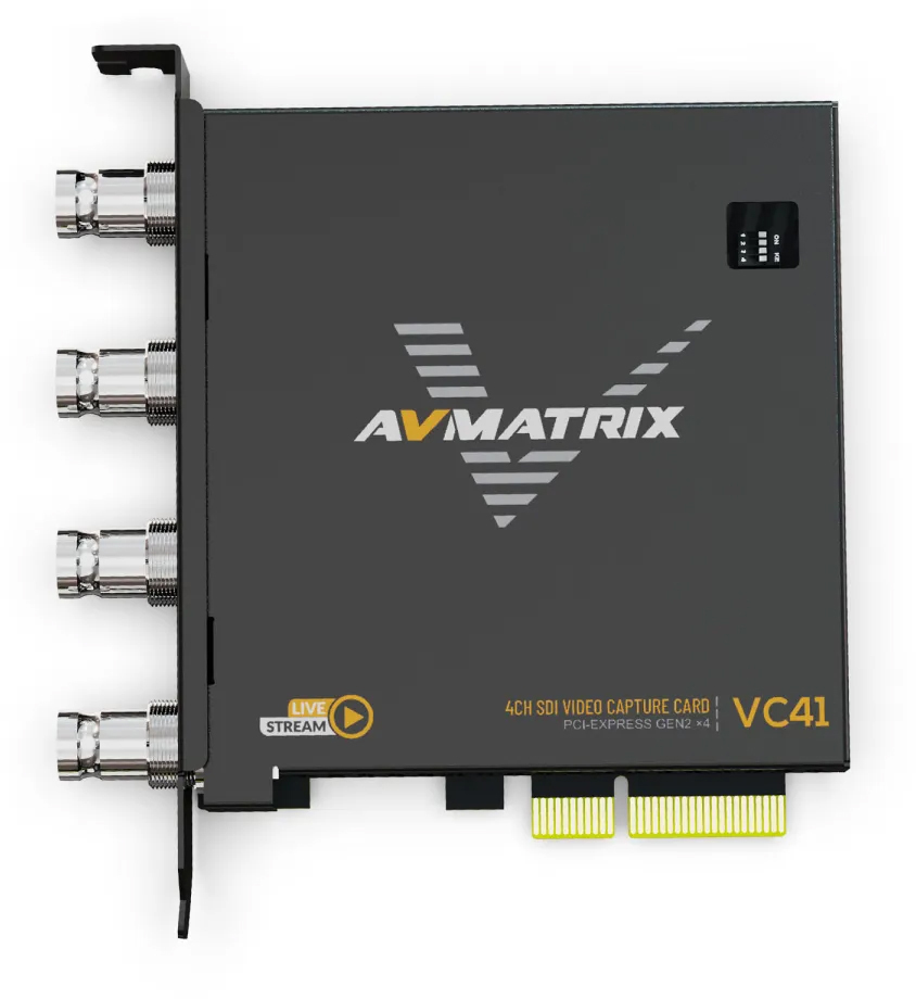 Picture of AVMatrix LIL-VC41 4-Channel 3G-SDI 1080p 60 PCI-E Capture Card