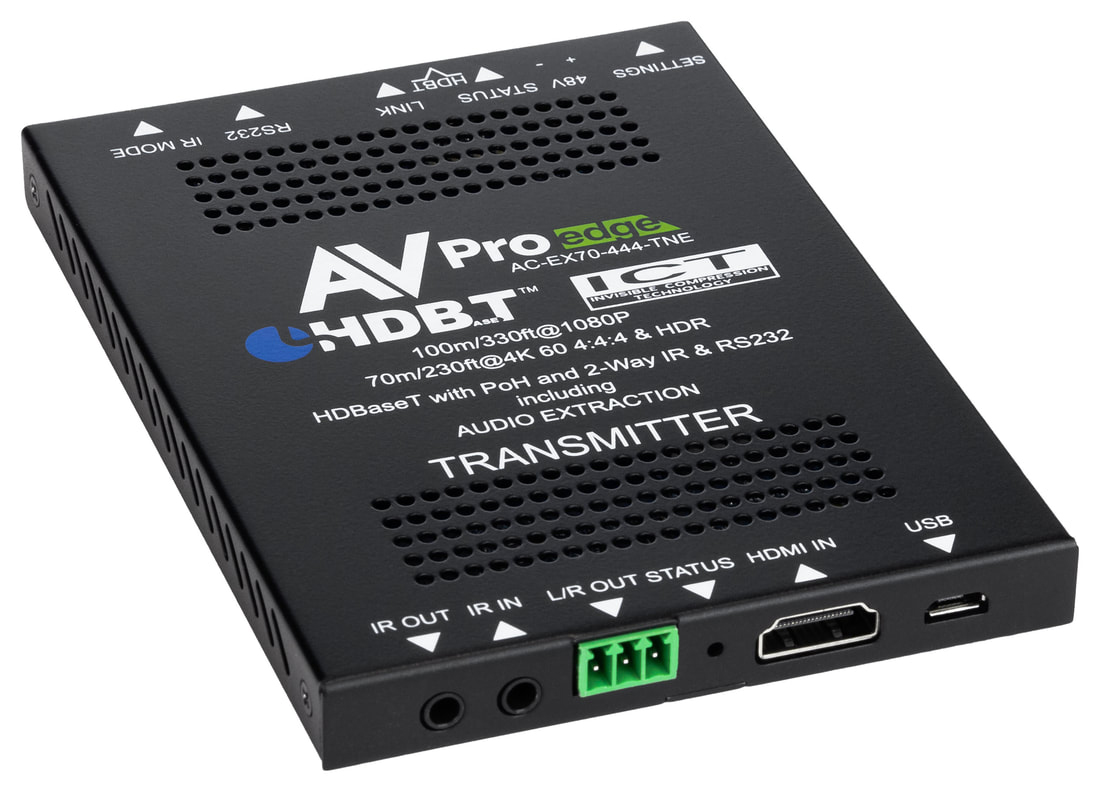 Picture of AVPro Edge AC-EX70-444-TNE 4K Audio & Video Transmitter with HD BaseT - 1080p Up to 330 ft. & 4K Up to 230 ft.