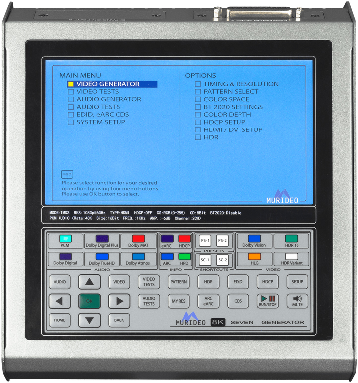 MU-GEN-SEVEN-G8K HDMI Test Generator with Dolby Audio Capabilities