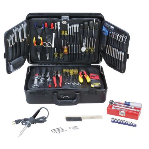 Picture of Jensen Tools JEN-JTK-88 88 in. Electro-Mechanical Tool Kit for Deluxe Poly Case, Black