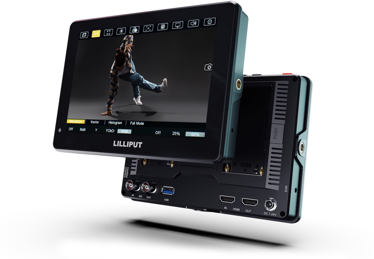 LIL-HT7S 7 in. 2000nits 3G-SDI HDMI2.0 On-Camera Touch Control Monitor