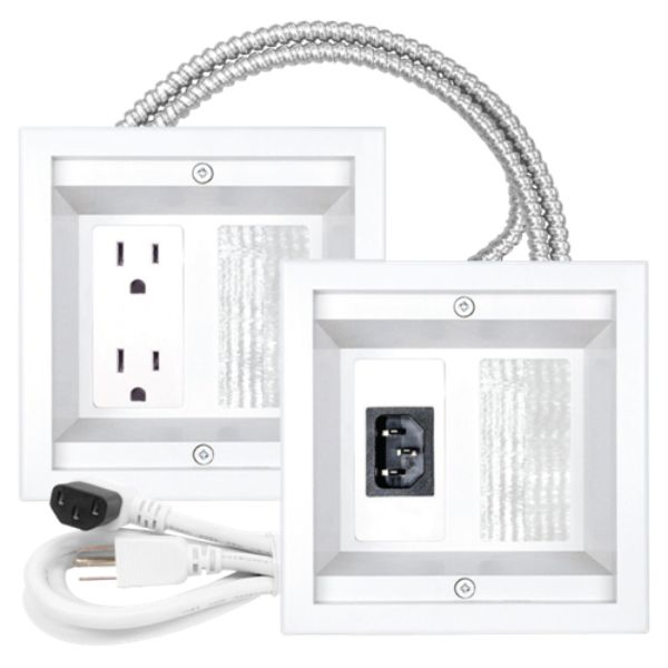 Picture of Midlite MID-22APJW-7R 7 ft. Double-Gang HDTV Power Relocation Cable with 2 Dual Boxes