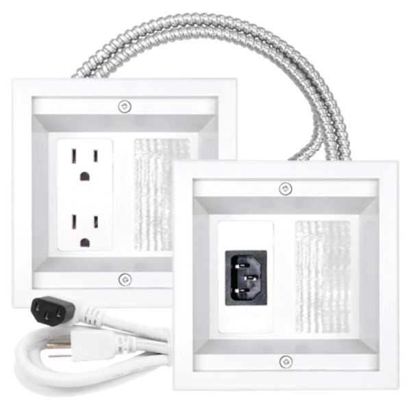 MID-22APJW-7R 7 ft. Double-Gang HDTV Power Relocation Cable with 2 Dual Boxes