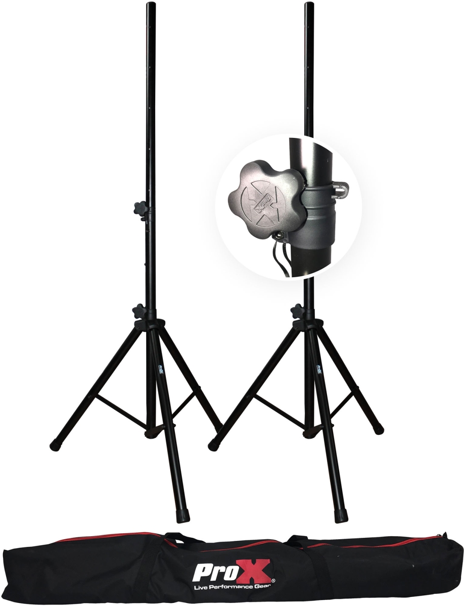 Picture of ProXLP PXG-T-SS18P 6 ft. x 44 - 72 in. Heavy Duty Speaker Tripod Stands with Bag - Set of 2