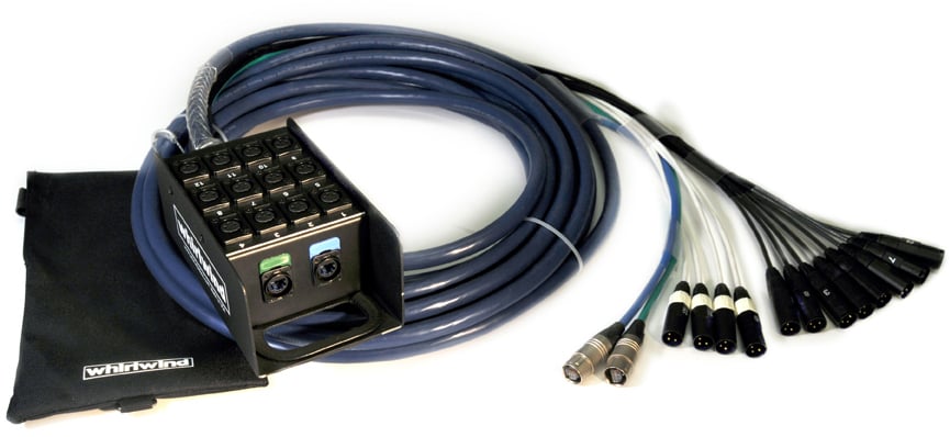 WW-MD-12-2-C6-25 25 ft. XLR Inputs & CAT6A Ethercon Fan Data Snake Cable - MEDUSA