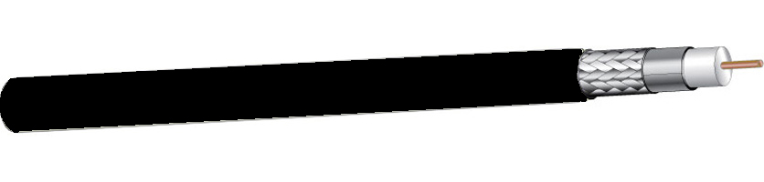 WP-256350-1000BK 1000 ft. 18AWG HD-SDI Plenum Broadcast Video Coax Cable, Black