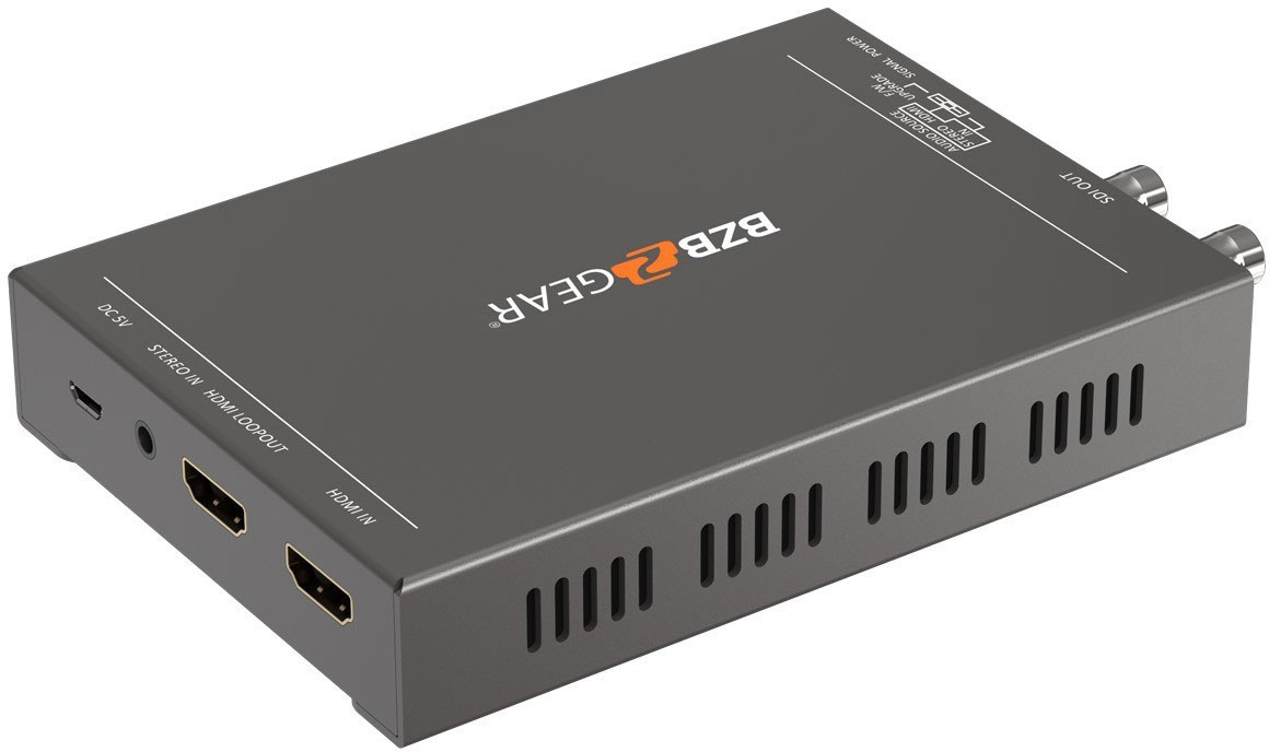 Picture of BZBGEAR BG-4KHS HDMI 2.0 to 12G&#44; 6G&#44; 3G & HD-SDI Converter with HDMI Loop-Out & Audio Embedder