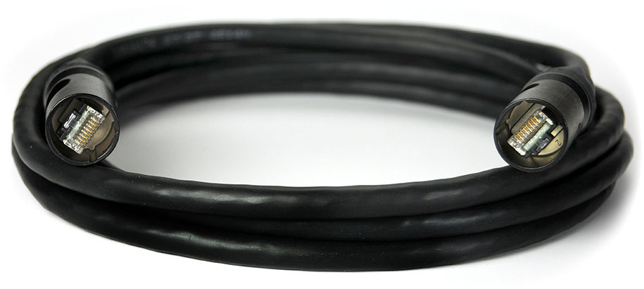 WW-ENC6ASE002 2 ft. Ethernet Cat6A Ethercon to Cat6A Ethercon Tactical Shielded Cable