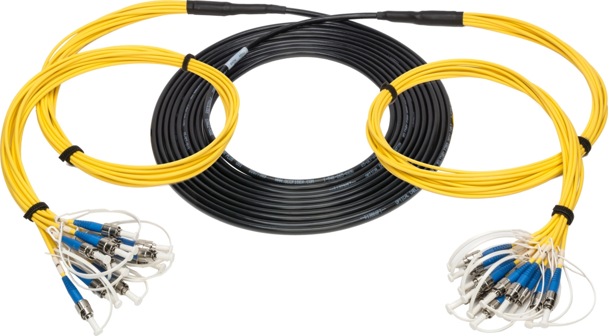 CMX-TS12ST-0100 100 ft. 12-Channel ST Single Mode Fiber Optic Tactical Snake Cable