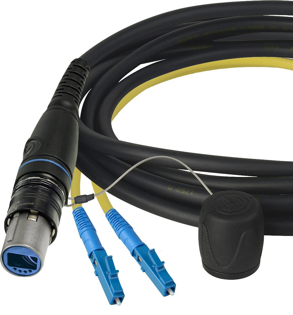 HF-OC2S-LC-0100 100 ft. OpticalCON DUO To Duplex LC Single Mode Fiber Optic Breakout Cable