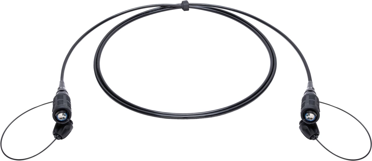 CMX-X1Q04S-0100 100 ft. QPC QMini HMA Compatible 4-Fiber Single Mode Expanded Beam Fiber Cable
