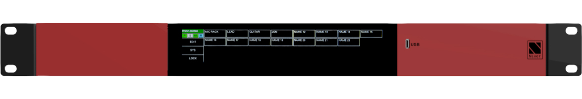 NPA-RS32-DANTE 120 mm 1RU Rack Mounted 32-Channel Dante Switch with LCD Display & PoE Powered