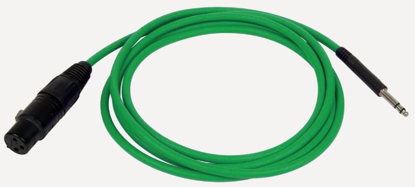 BITBPCXF3605110 Female XLR to TT Bantam 110 ohm Audio Adapter Cables 3 ft  Green