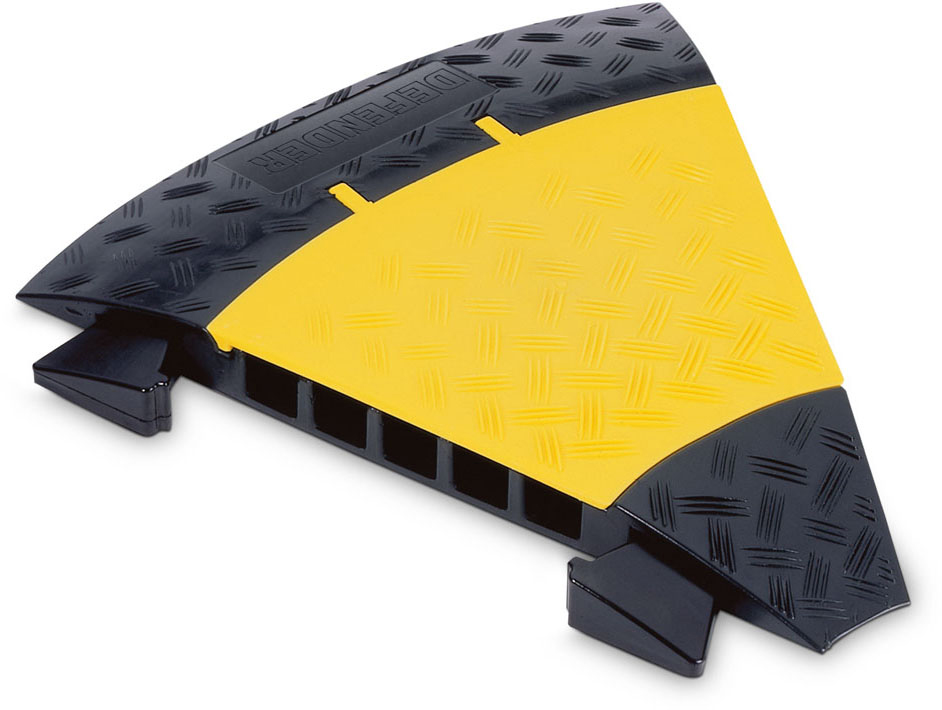 Picture of Defender Cable Protectors DEF-85310 45 deg Curve for 85300 5-Channels Cable Protector - Yellow & Black