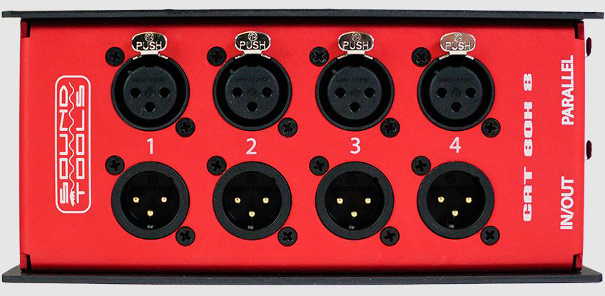 RSS-CB851 Cat Box 8 Audio Over CAT5 Stage Box - 4 Channel Male & Female XLR etherCON