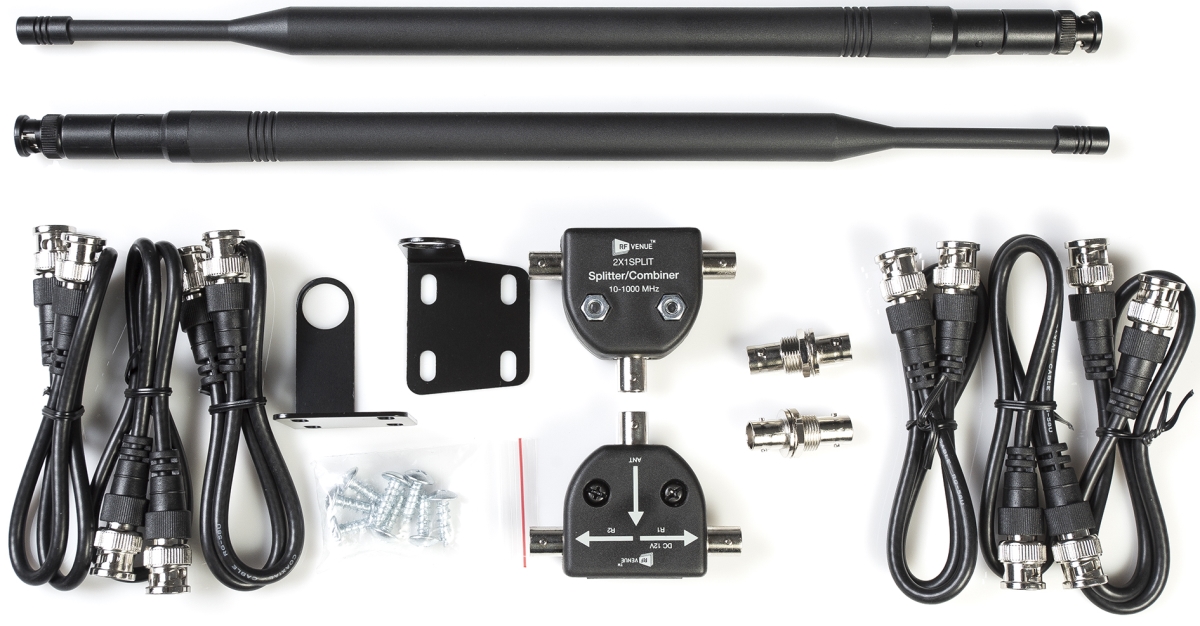 RFV-2CHK500T570 2 Channel Remote Antenna Kit for Wireless Microphones - 500-570 MHz -  RF Venue