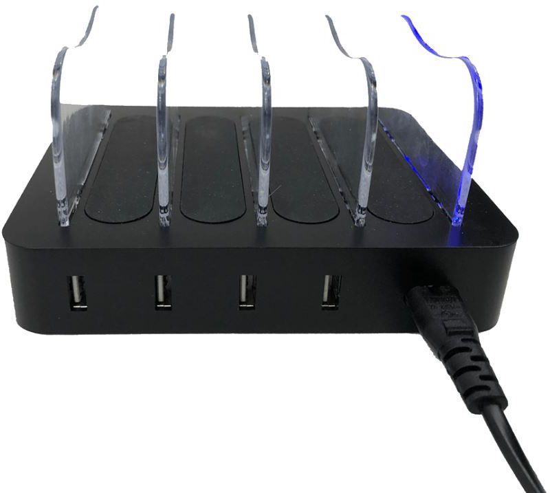 Picture of Williams AV WLS-CHG-404 DW 4-Bay Charger for Digi-Wave Series DLT-DLR 400 - Includes USB C Cables & Power Supply