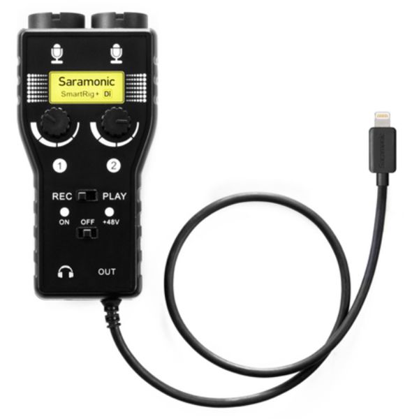 Picture of Saramonic SAR-SMARTRIGPDI 0.25 in. Saramonic SmartRig DI Professional 2-Channel Lightning Audio Interface with XLR & Inputs for iPhone & iPad
