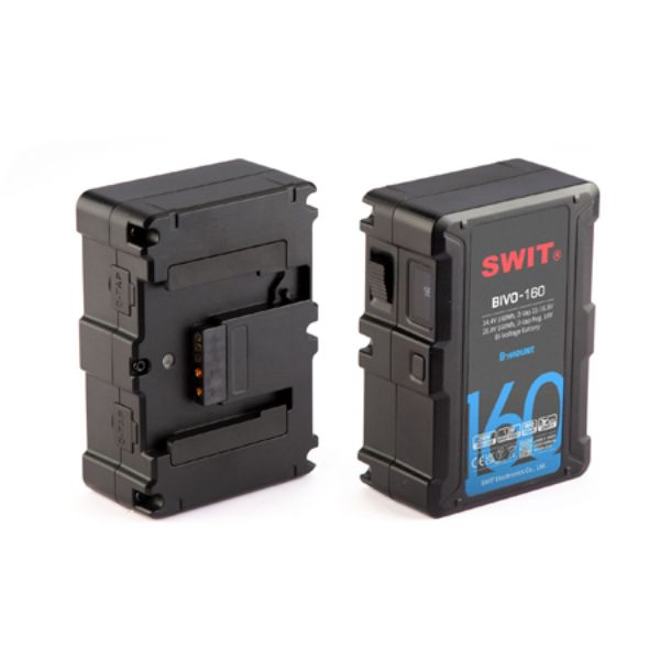 Picture of SWIT Electronics SWIT-BIVO-160 28.8V Dual Voltage 160Wh B-mount Battery with 200W Power Output for most Cine Cameras & Lights & Gear