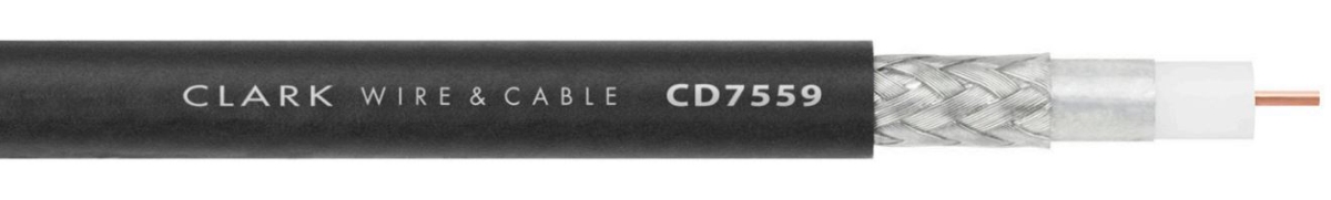 Picture of Clark Wire & Cable CWC-CD75591000BK 1000 ft. Spool RG59 6GHz 4K Digital Video Coax Cable&#44; Black
