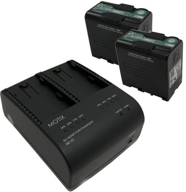 -MC-2U50-PD MC-2U50 PD Battery & Charger Bundle - Includes 2x SB-U50 Sony Li-Ion Batteries & 1x MOTIX MC-2U Dual Charger