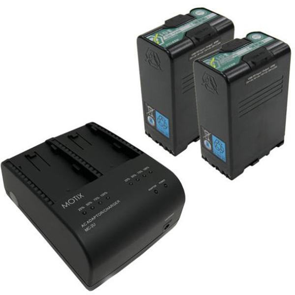 -MC-2U98-PD MC-2U98 PD Battery & Charger Bundle - Includes 2x SB-U98 Sony Li-Ion Batteries & 1x MOTIX MC-2U Dual Charger