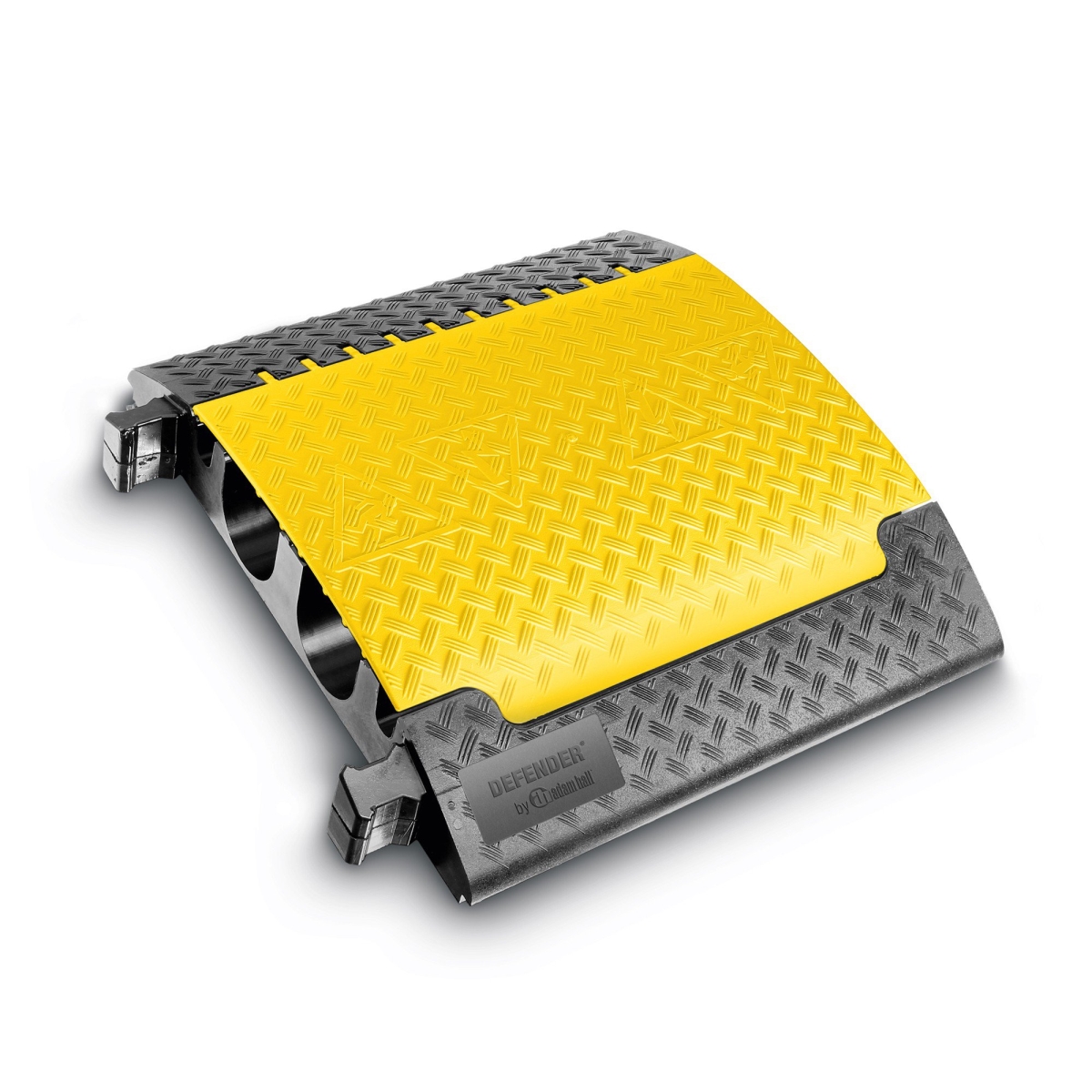 DEF-85600 28 x 31 x 5.5 in. Ultra L 2 Wide Channel Heavy Duty Cable Protector, Yellow & Black - 67 lbs