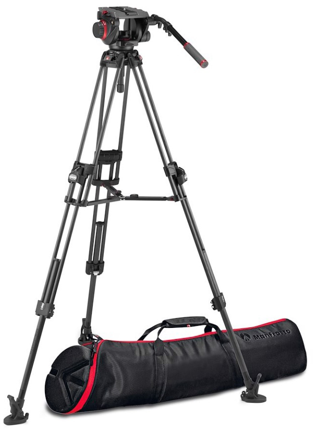 MVK509TWINFCUS  509 Video Head with 645 Fast Twin Carbon Tripod -  Manfrotto