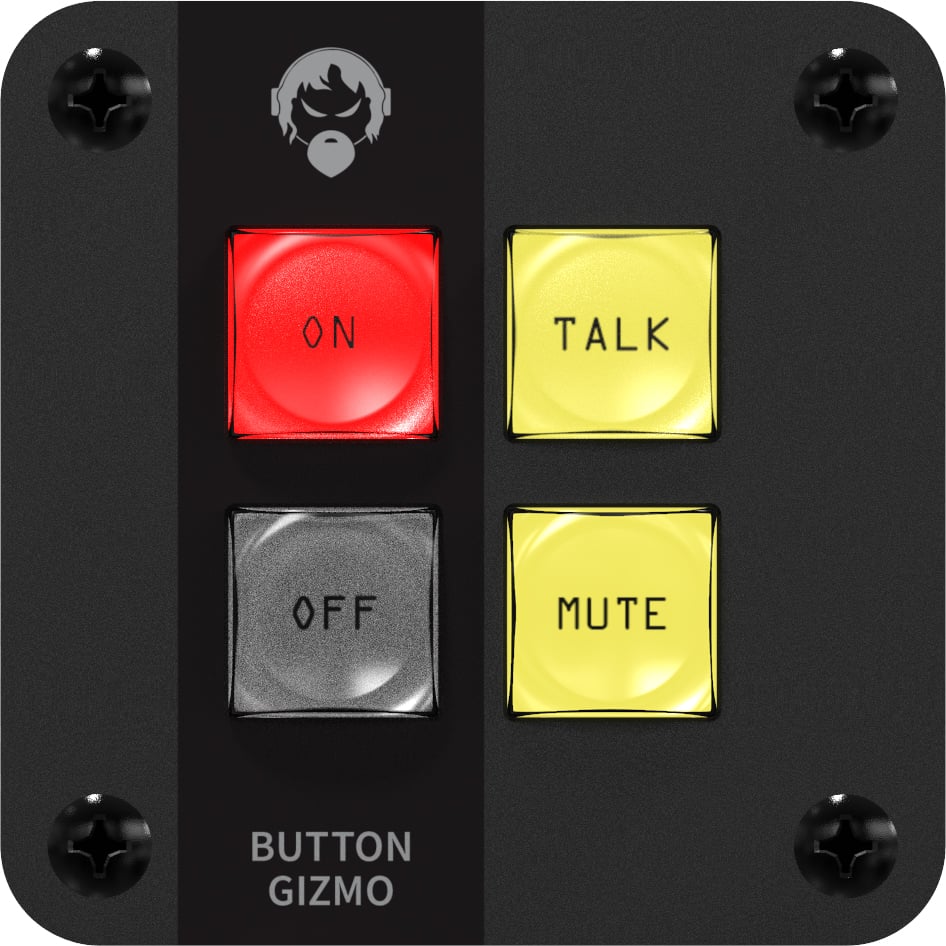 AA-BUTTON-GIZMO Button Gizmo Rj45 Four Button Control Panel - Avionics-Grade Switches with LED