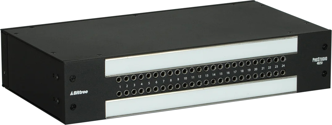 BIT-PS48DB25F 2 x 24 in. ProStudio Desktop TT Audio Patchbay 1RU Height - DB25 Rear Interface