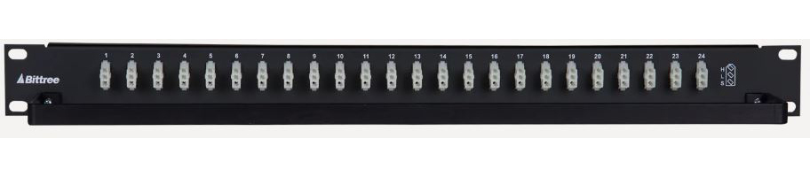 BIT-RP-24HS-E3-A E3 1RU 1 x 24 in. Harness Feed-Through Audio Patch Panel