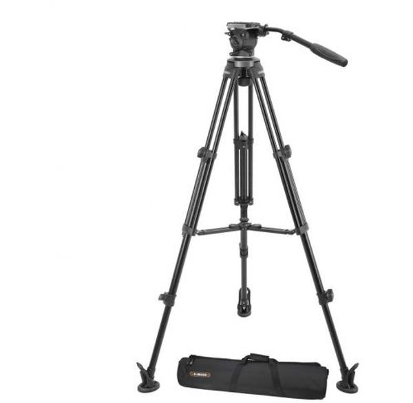 Picture of E-IMAGE IKAN-EK630 2-Stage Aluminum Video Tripod Kit with 75 mm Bowl & 8.8 lbs Payload