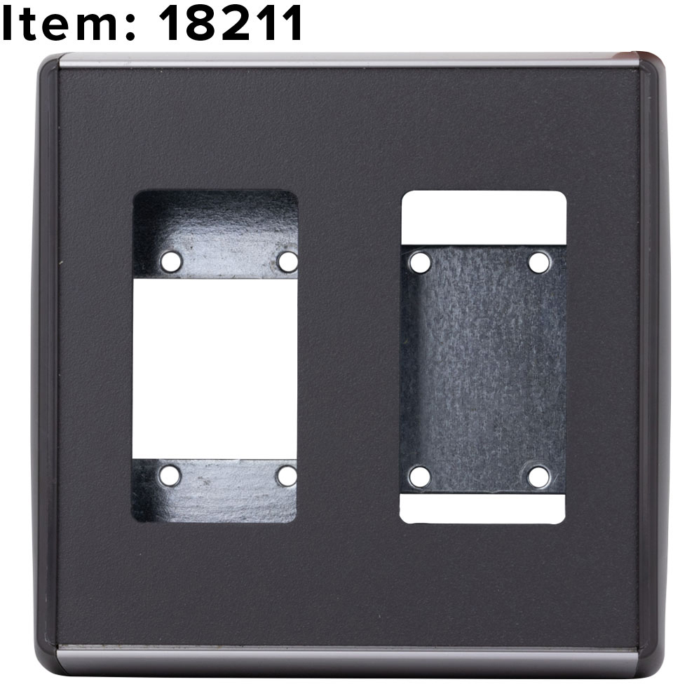 18211-SW-DB-1P2D 2-Gang Device Box That Can Accept 1 Power & 1 Data Decora Insert for Smart-Way Floor Raceway