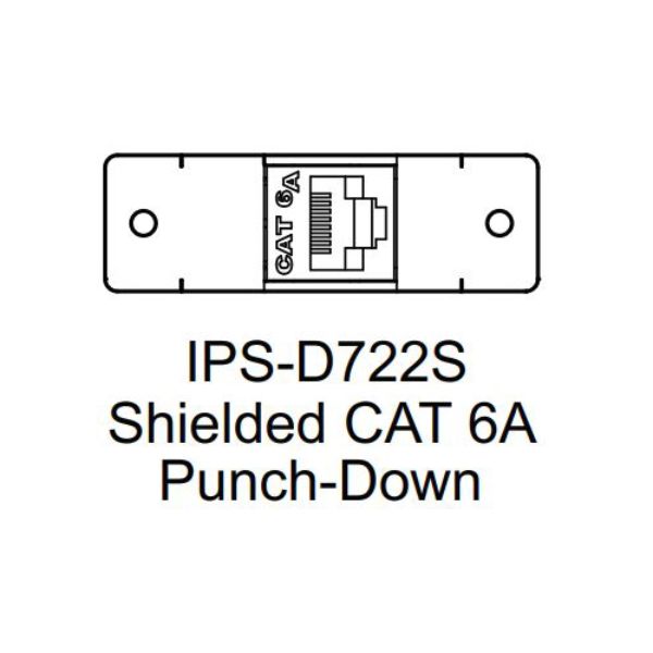 -IPS-D722S-BK Single Height Cat-6a Shielded Connector, Black