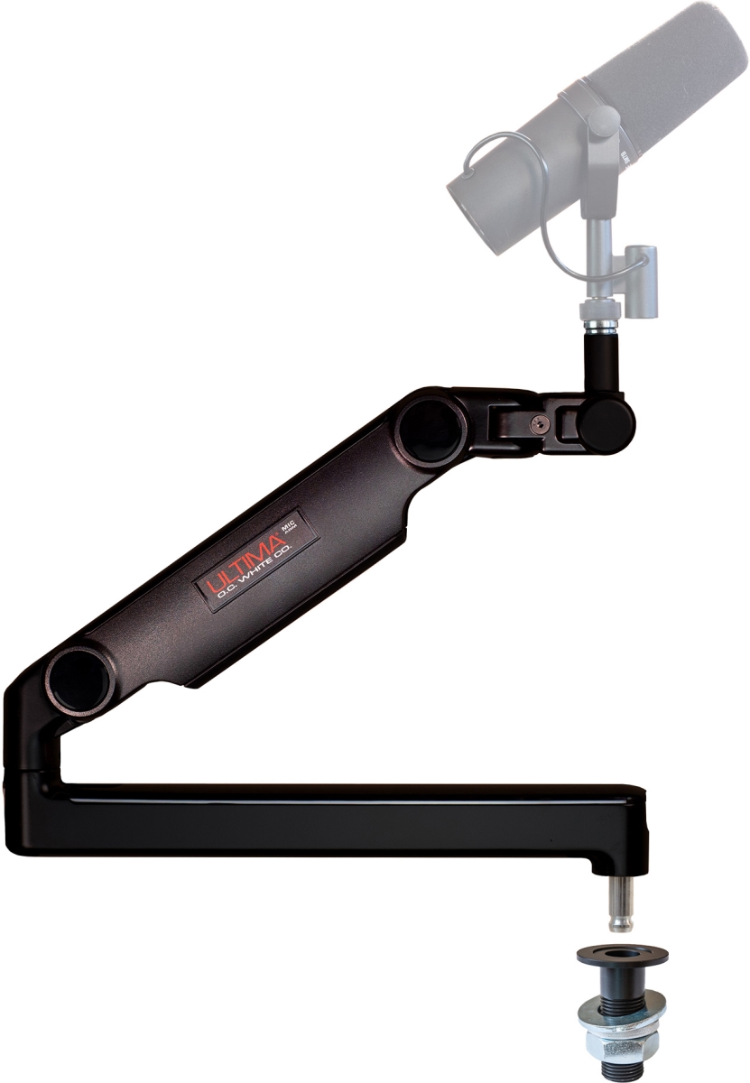 Picture of OC White OCW-ULP-MB-13 ProBoom Ultima Gen2 Ultra Low Profile Adjustable Mic Boom with 12 in. Fixed Horizontal Arm&#44; Black & Red