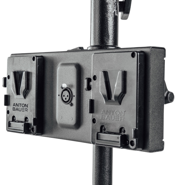 LPAN-900-3618 Gemini Dual Battery Bracket & V-Mount with XLR Cable, Black