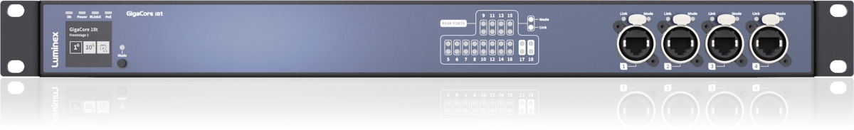 LU010009510-P500 GigaCore 18T-10G Ethernet Switch for Professional Tour Applications with PoE Plus