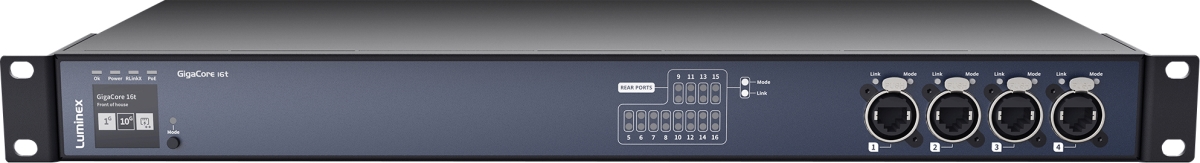 LU0100097-1GP500 GigaCore 16T-1G Ethernet Switch for Professional Tour Applications with PoE Plus