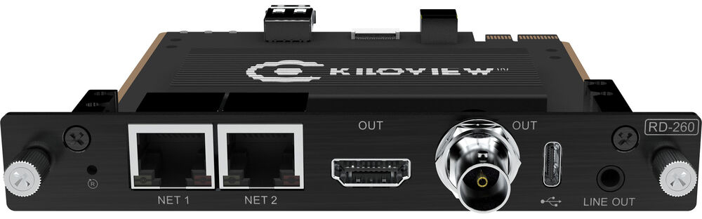 KV-RD-260 NDI-HX, SRT, RTSP, RTMP, HLS to SDI & HDMI Decoding Card for Cradle Series