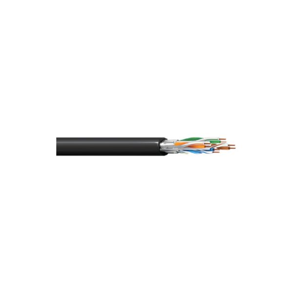 WP-4236F-1000-BK 1000 ft. 4236F 23 AWG F-UTP Shielded Category 6 Plus 350 MHz CMP Cable, Black - Set of 8