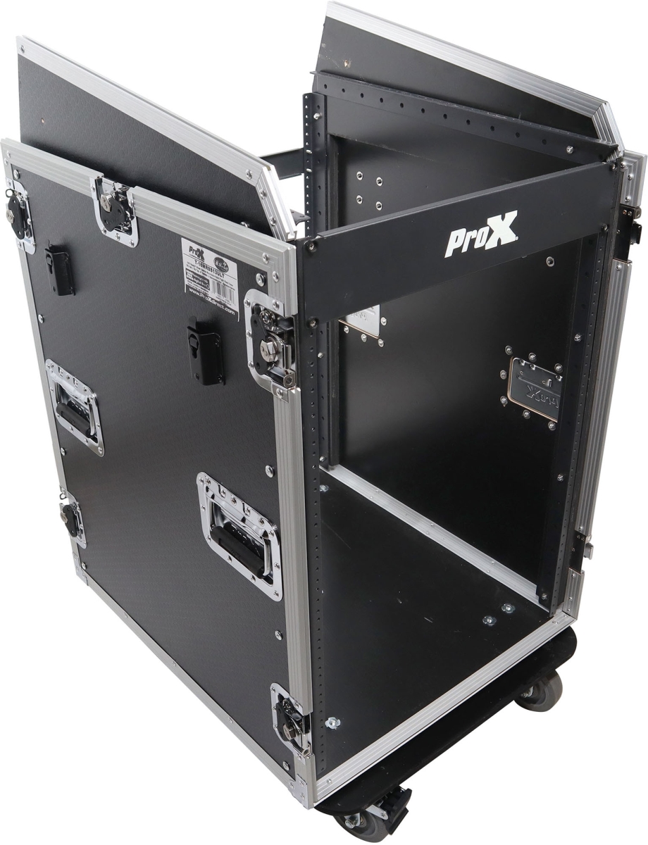 PXG-T16MRSS13ULT W-13U Top & 16RU Front W-2 Side Work Tables Universal 19 Rackmount Mixer Flight Case