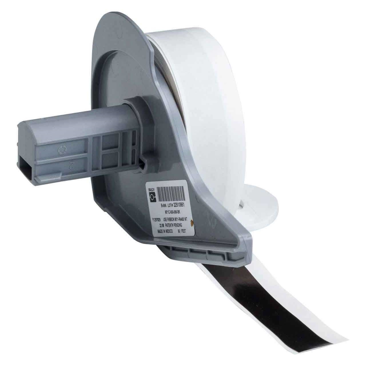 BDY-M7C500595BK All Weather Permanent Adhesive Vinyl Label Tape for BMP71 M710 Printers - 0.5 in. x 50 ft. - Black