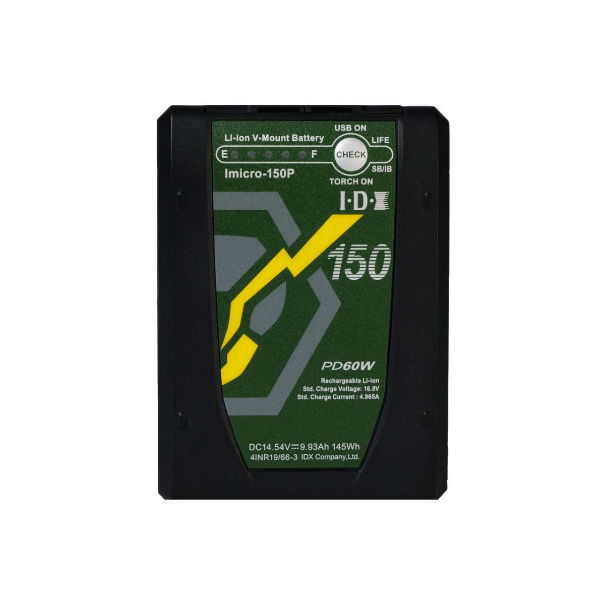 IDX-IMICRO-150P IMICRO-150P 145Wh High-Load Li-Ion V-Mount Battery with USB-C PD & D-Tap